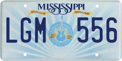 MS license plate LGM556