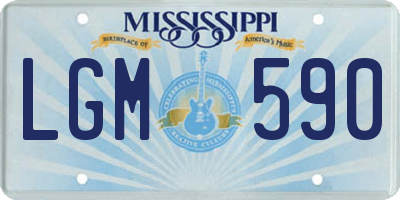 MS license plate LGM590