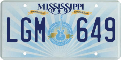 MS license plate LGM649
