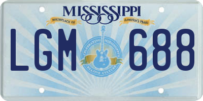 MS license plate LGM688