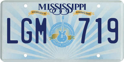 MS license plate LGM719