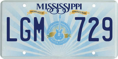 MS license plate LGM729
