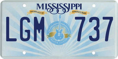 MS license plate LGM737