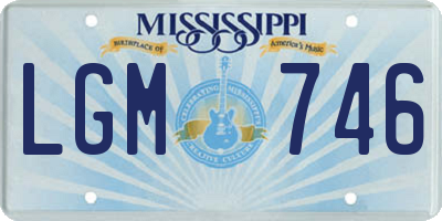 MS license plate LGM746