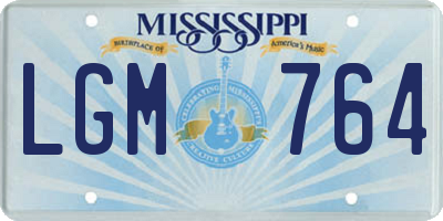 MS license plate LGM764
