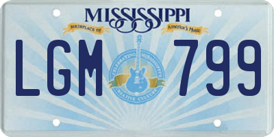 MS license plate LGM799