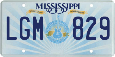 MS license plate LGM829