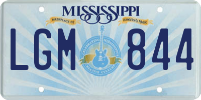 MS license plate LGM844