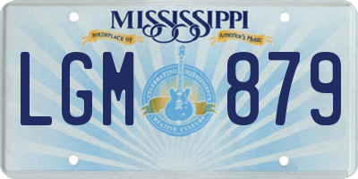 MS license plate LGM879