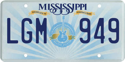 MS license plate LGM949