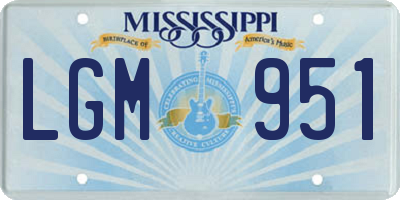 MS license plate LGM951