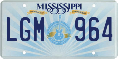 MS license plate LGM964