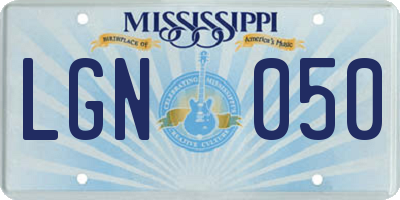MS license plate LGN050