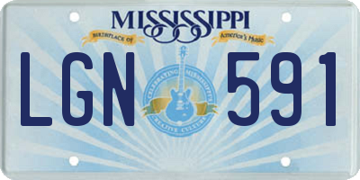 MS license plate LGN591