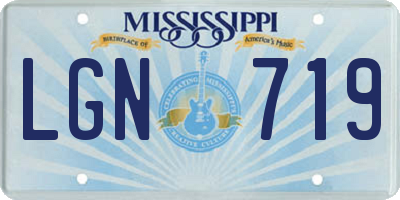 MS license plate LGN719