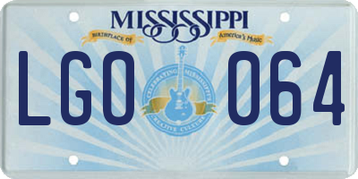 MS license plate LGO064