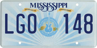 MS license plate LGO148
