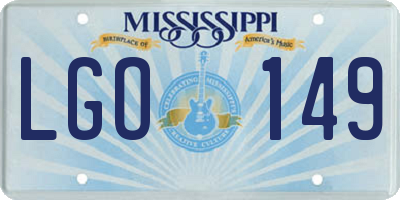 MS license plate LGO149