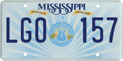 MS license plate LGO157