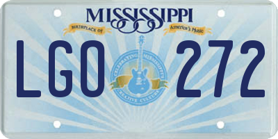 MS license plate LGO272