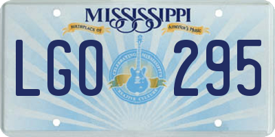 MS license plate LGO295
