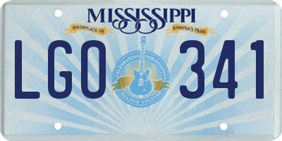MS license plate LGO341