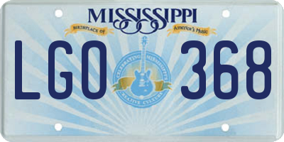 MS license plate LGO368