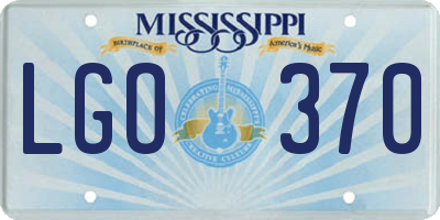 MS license plate LGO370