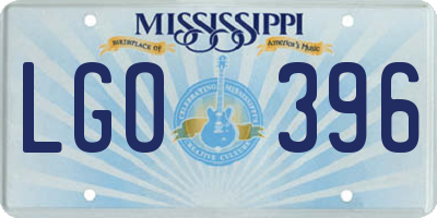 MS license plate LGO396