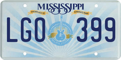 MS license plate LGO399