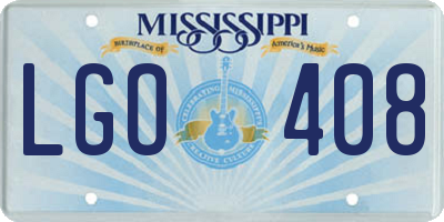 MS license plate LGO408