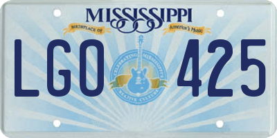 MS license plate LGO425