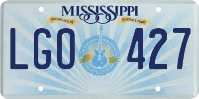 MS license plate LGO427