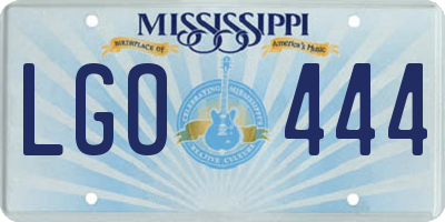 MS license plate LGO444