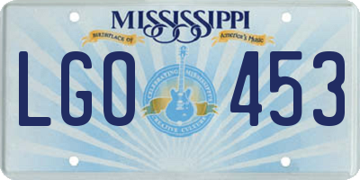 MS license plate LGO453