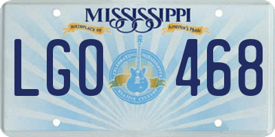 MS license plate LGO468