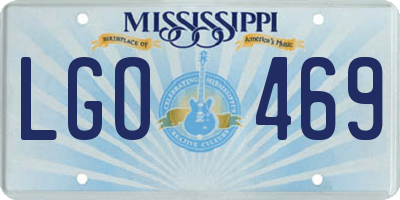 MS license plate LGO469