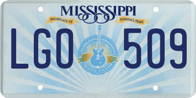 MS license plate LGO509