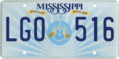 MS license plate LGO516
