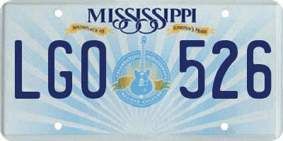 MS license plate LGO526