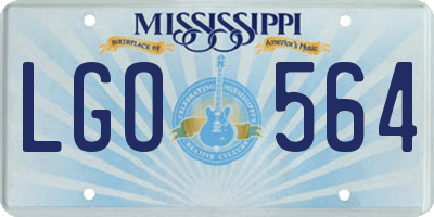 MS license plate LGO564
