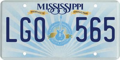 MS license plate LGO565