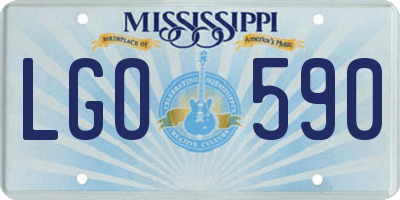 MS license plate LGO590