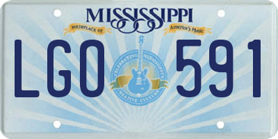MS license plate LGO591