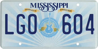 MS license plate LGO604