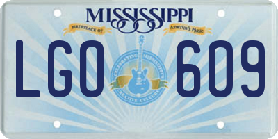 MS license plate LGO609