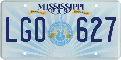 MS license plate LGO627