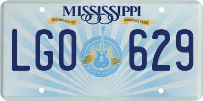 MS license plate LGO629