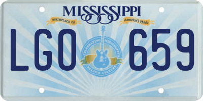 MS license plate LGO659