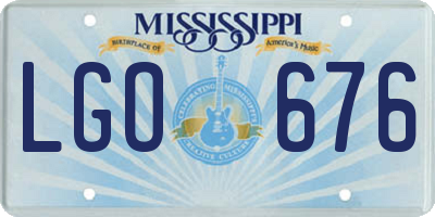 MS license plate LGO676